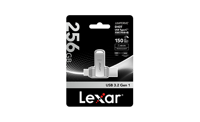 雷克沙[LEXAR] JumpDrive® D40T USB Type-C 双接口高速U盘