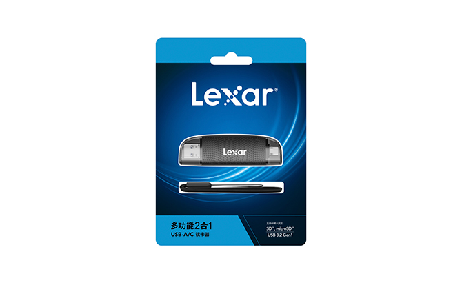 雷克沙[Lexar] 多功能2合1 USB-A/C 读卡器