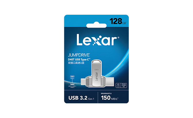 雷克沙[LEXAR] JumpDrive® D40T USB Type-C 双接口高速U盘